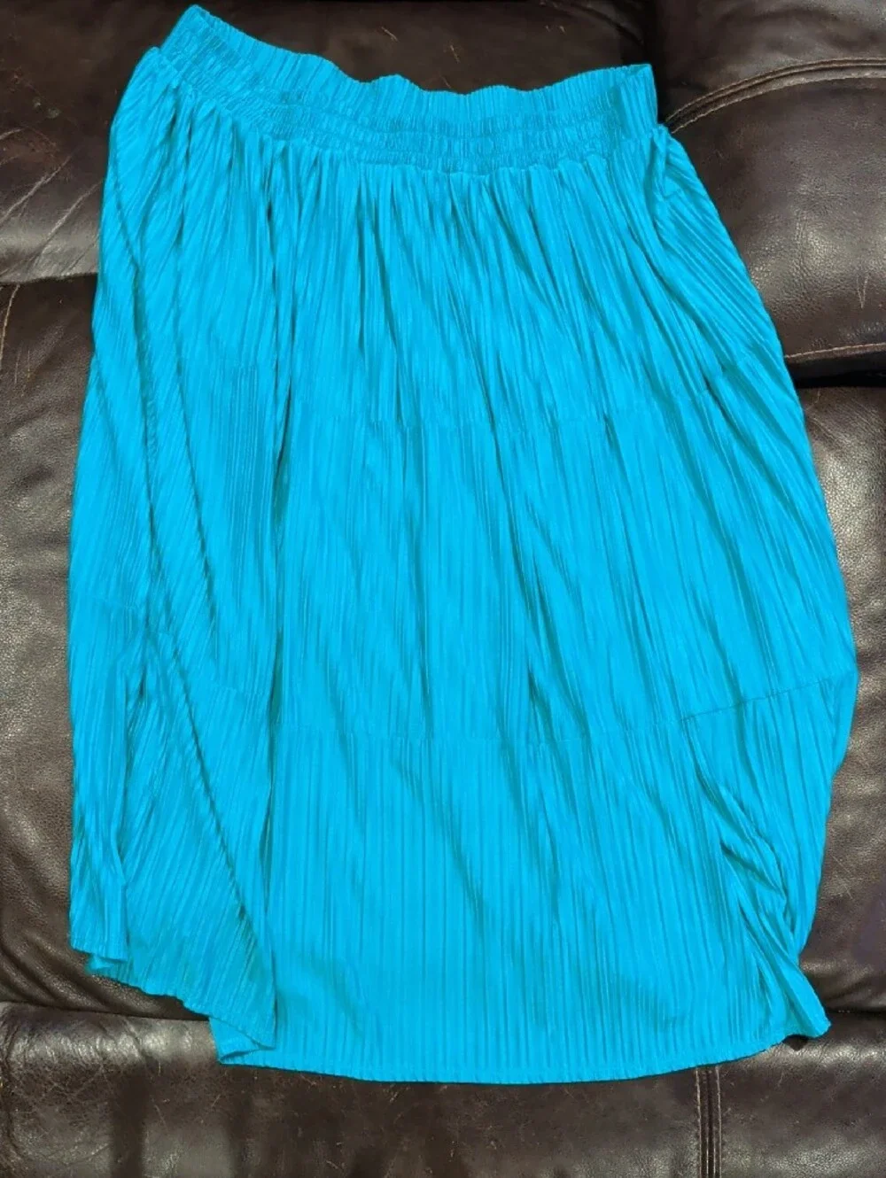 Torrid Dynasty Green Maxi Knit Pleated Skirt - Elastic Waist